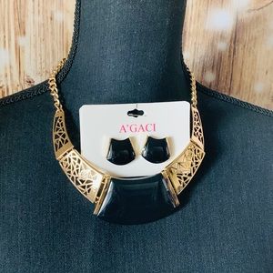 Black and gold set, fantasy jewelry good quality